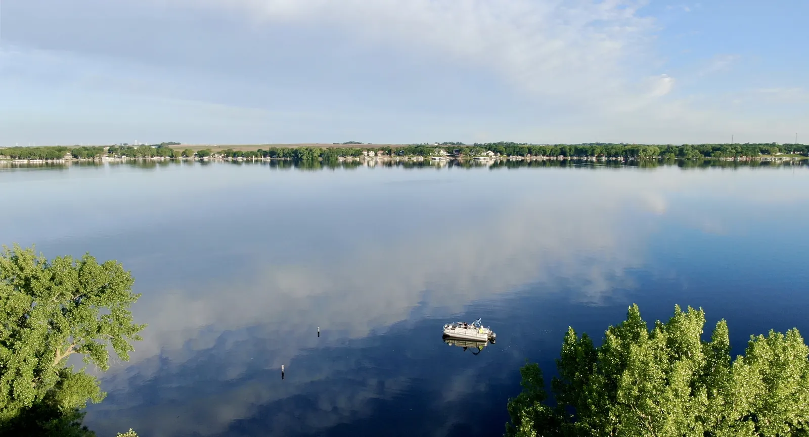 Calm morning water at Pikes Point on West Lake Okoboji, Iowa